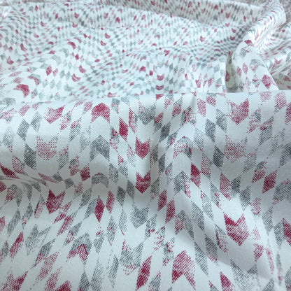Modern Chevron Fusion Printed Satin Fabric