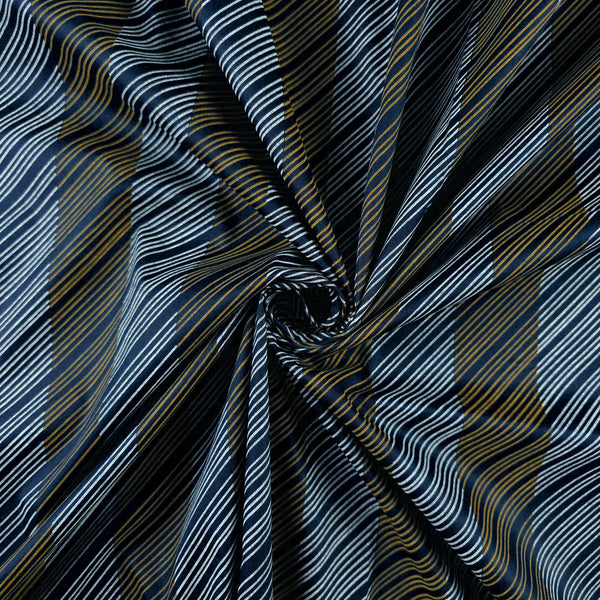 Luxury Diagonal Stripe Satin Fabric