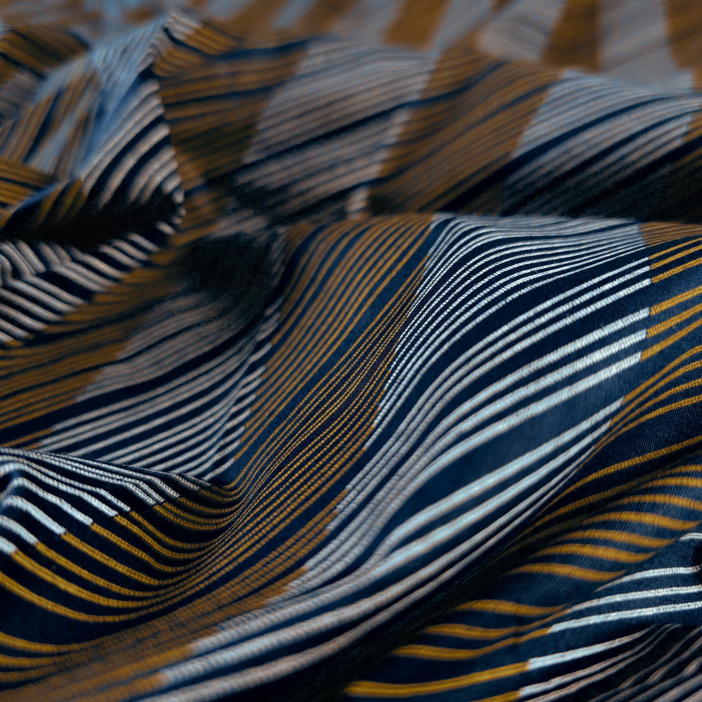Luxury Diagonal Stripe Satin Fabric
