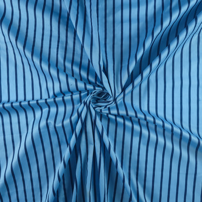 Classic Pinstripe Printed Satin Fabric