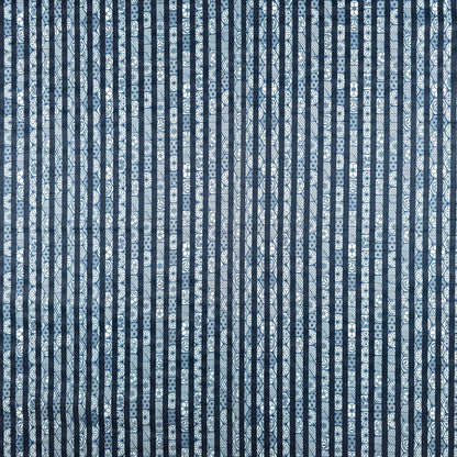 Royal Etched Stripe Printed Satin Fabric