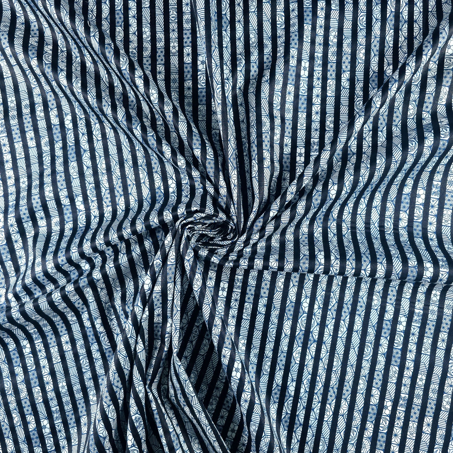 Royal Etched Stripe Printed Satin Fabric