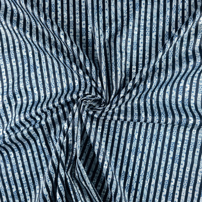 Royal Etched Stripe Printed Satin Fabric