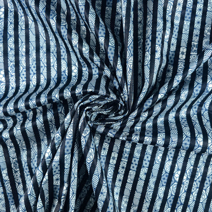 Royal Etched Stripe Printed Satin Fabric
