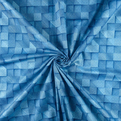 Opulent Textured Mosaic Printed Satin Fabric