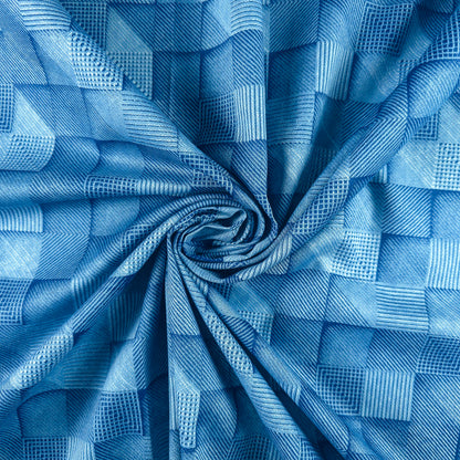 Opulent Textured Mosaic Printed Satin Fabric