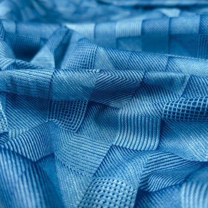 Opulent Textured Mosaic Printed Satin Fabric
