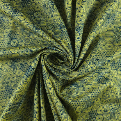 Luxury Hexagon Garden Satin Fabric