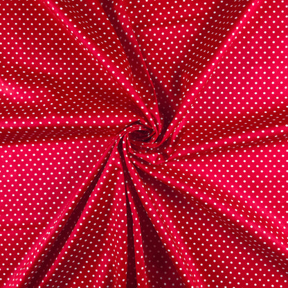 Classic Polka Dot Printed Satin Fabric