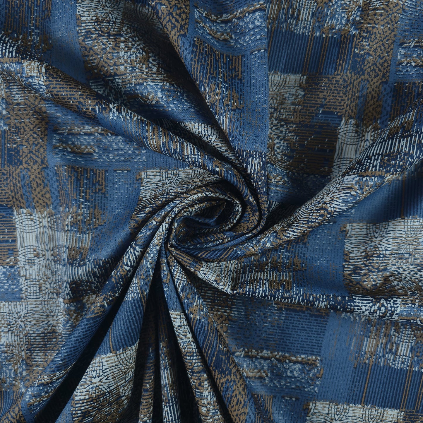 Royal Abstract Texture Satin Fabric