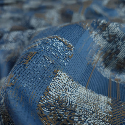 Royal Abstract Texture Satin Fabric