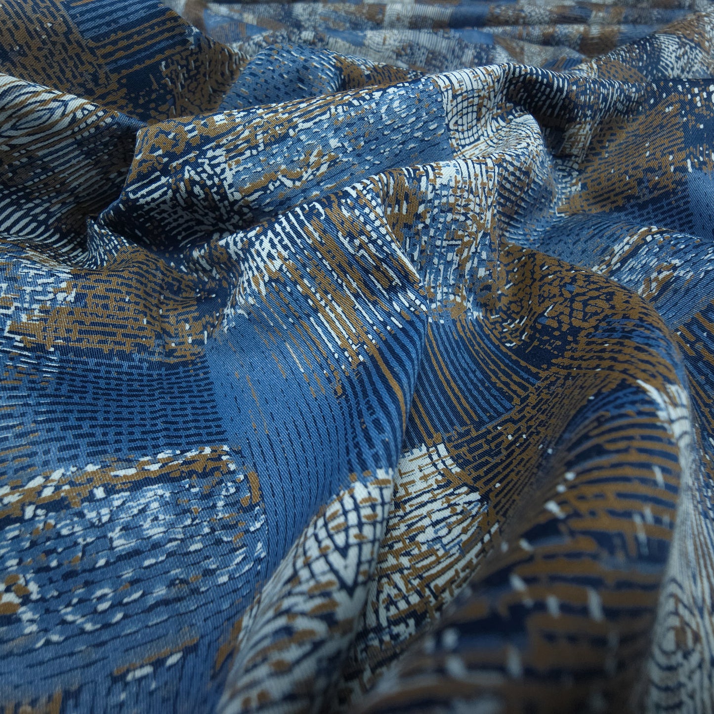 Royal Abstract Texture Satin Fabric