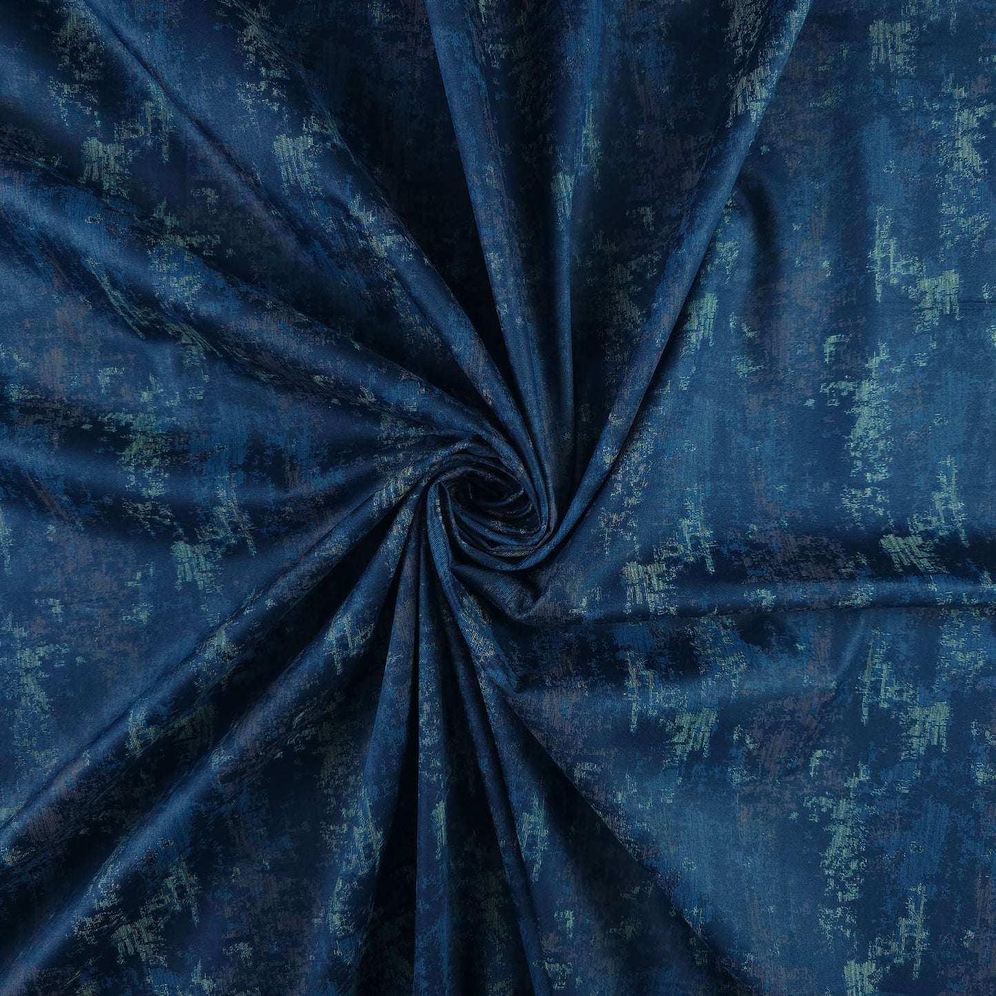 Midnight Abstract Texture Satin Fabric