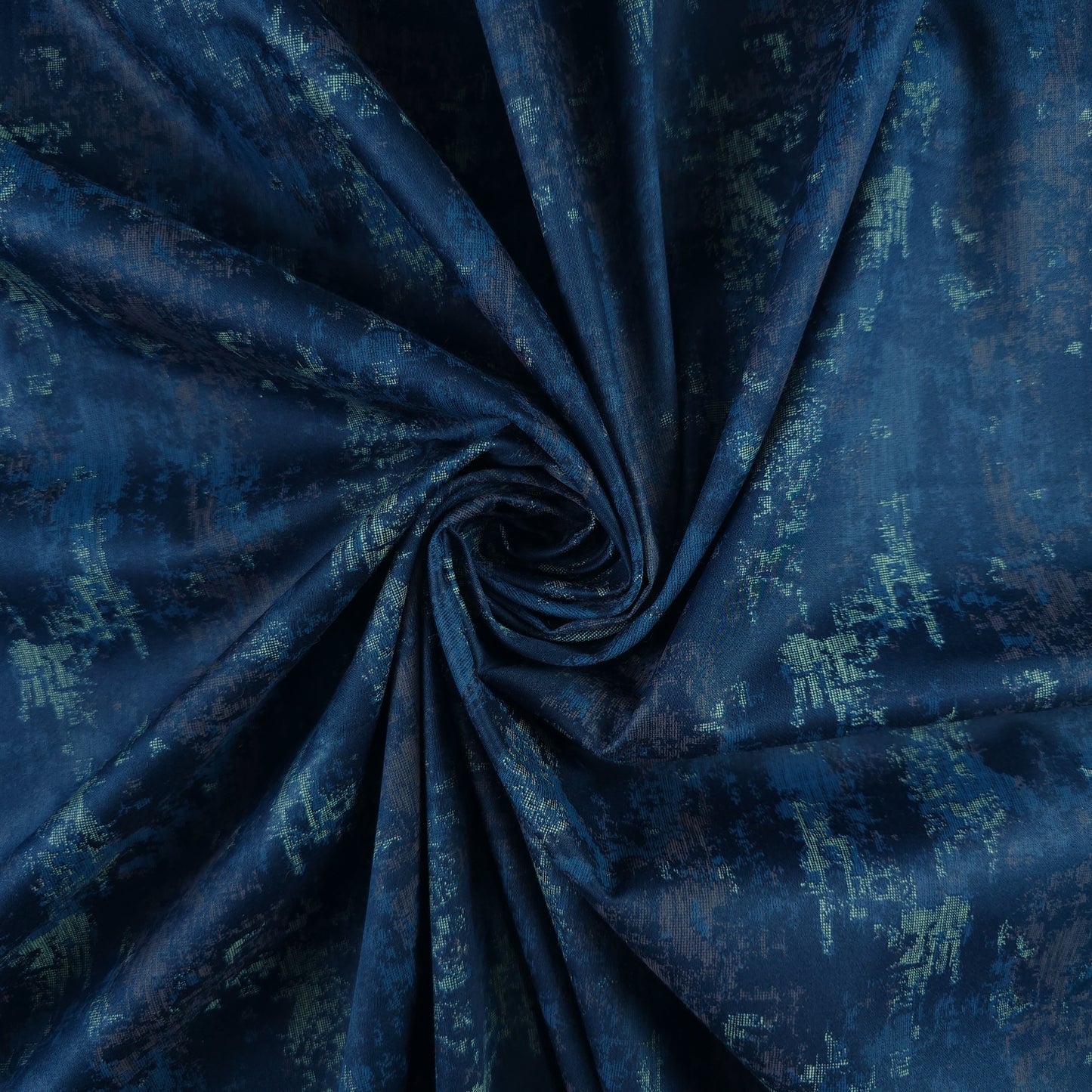 Midnight Abstract Texture Satin Fabric