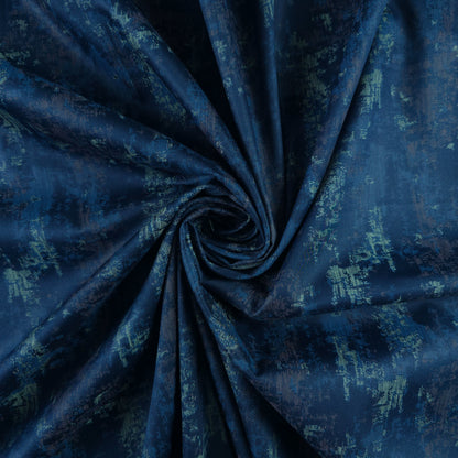 Midnight Abstract Texture Satin Fabric