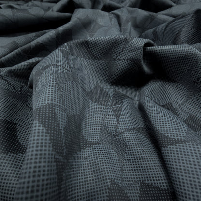 Midnight Abstract Texture Satin Fabric