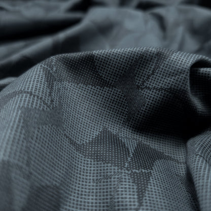 Midnight Abstract Texture Satin Fabric