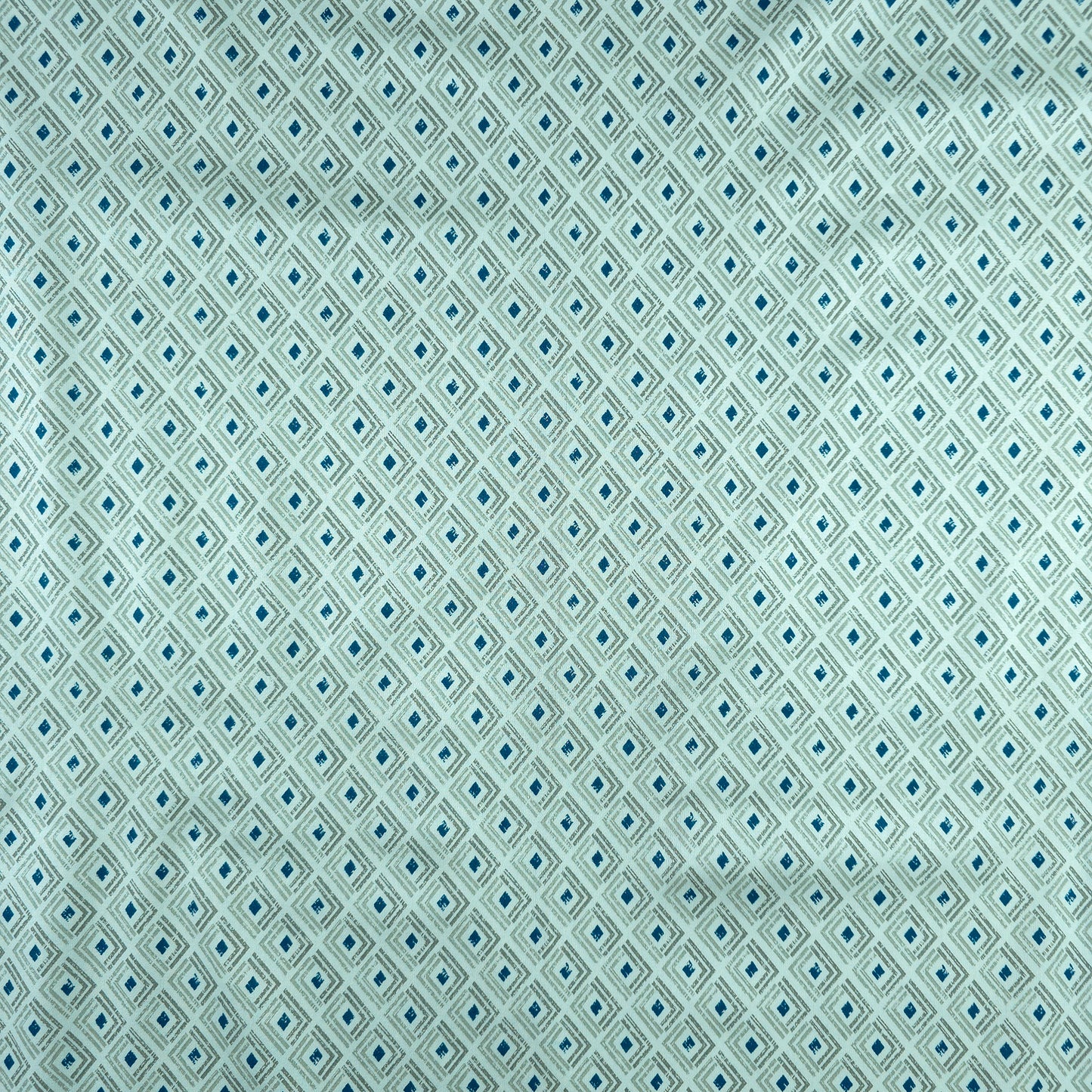 Elegant Geometric Diamond Satin Fabric