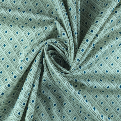 Elegant Geometric Diamond Satin Fabric
