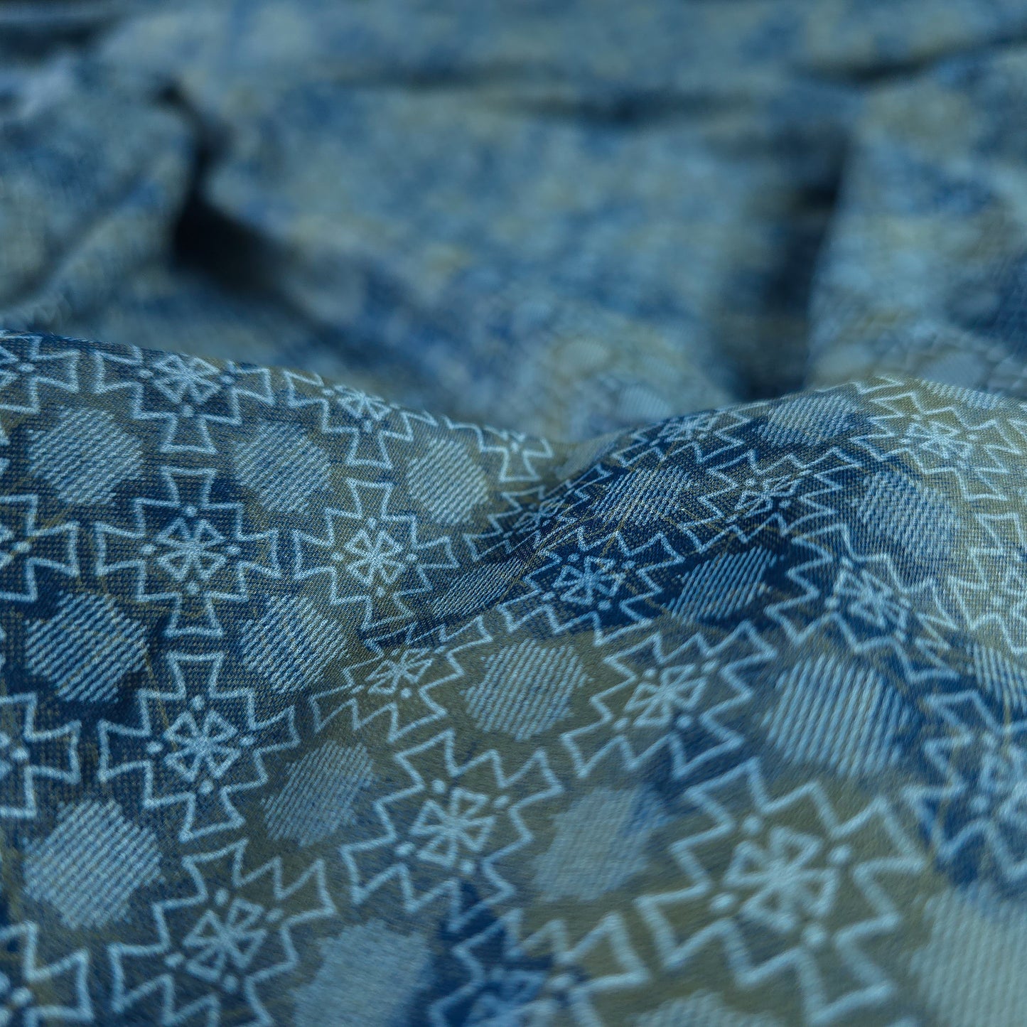 Imperial Tessellation Printed Satin Fabric