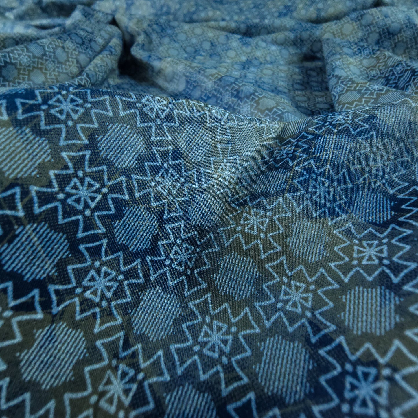 Imperial Tessellation Printed Satin Fabric