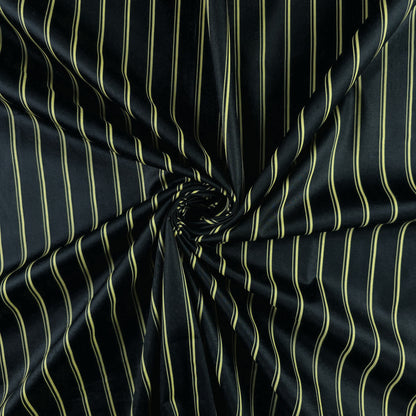 Imperial Linear Stripe Printed Satin Fabric