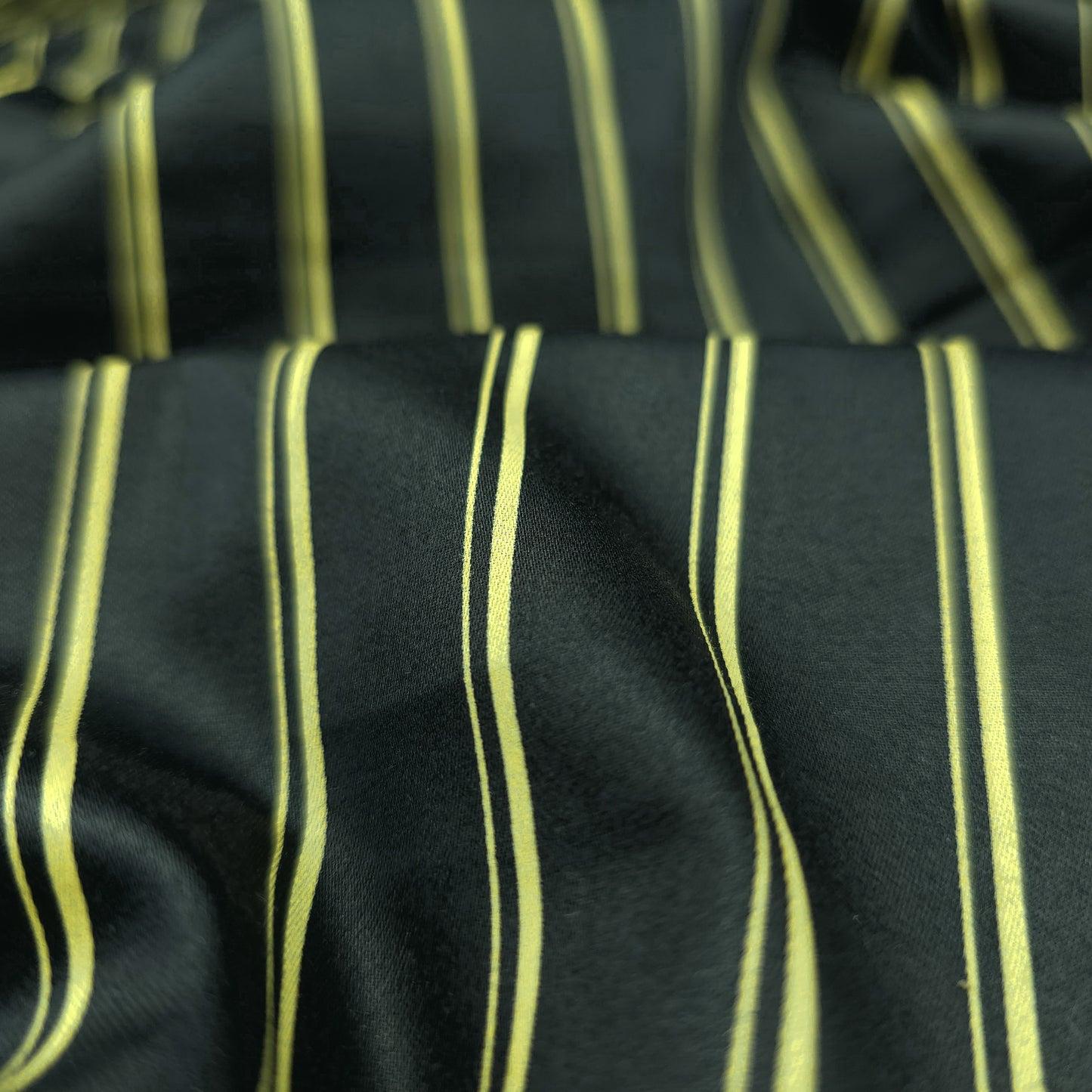 Imperial Linear Stripe Printed Satin Fabric