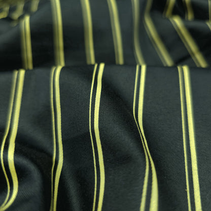 Imperial Linear Stripe Printed Satin Fabric