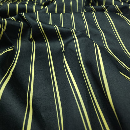 Imperial Linear Stripe Printed Satin Fabric