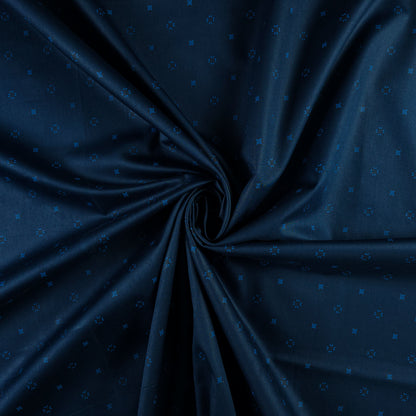 Midnight Micro Motif Satin Fabric