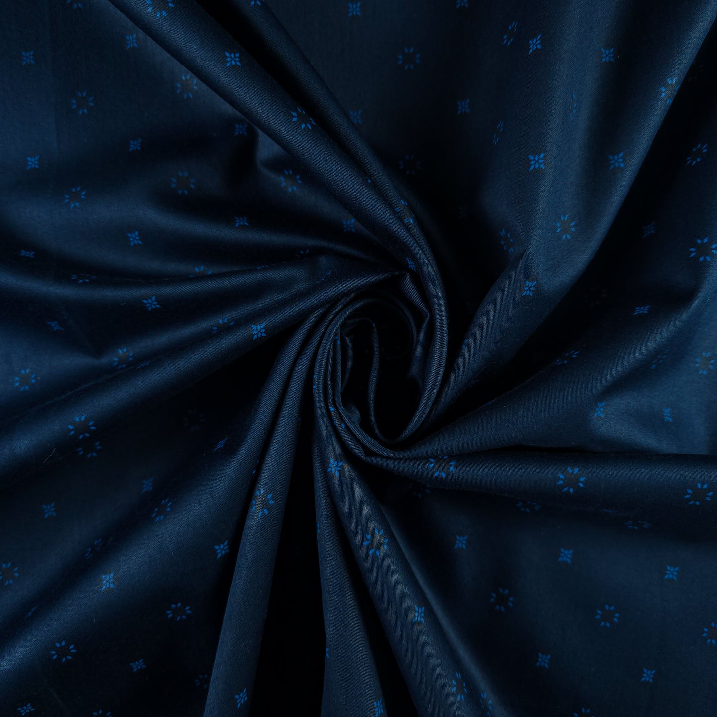 Midnight Micro Motif Satin Fabric