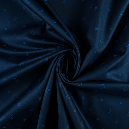 Midnight Micro Motif Satin Fabric