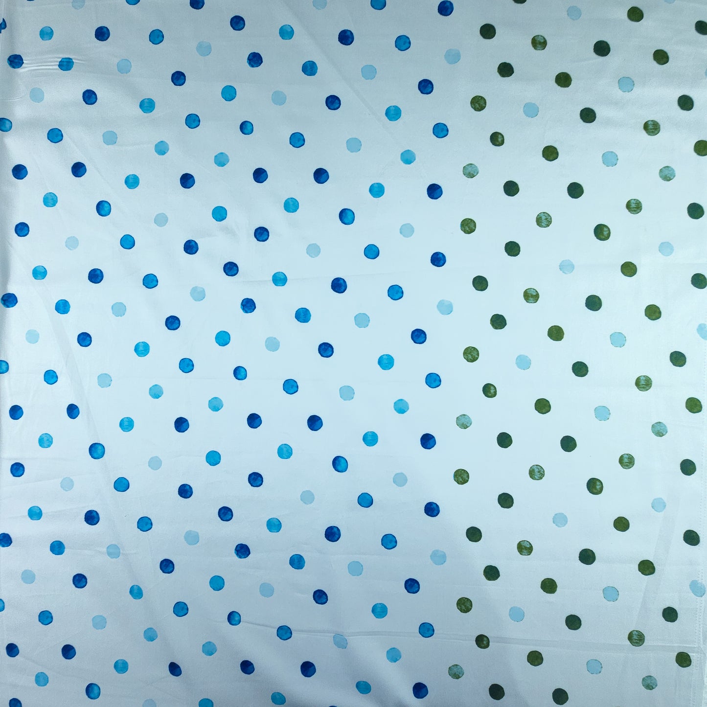 Multicolor Polka Dot Satin Fabric