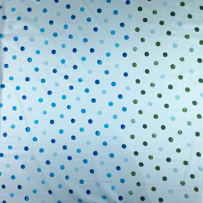 Multicolor Polka Dot Satin Fabric