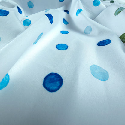 Multicolor Polka Dot Satin Fabric