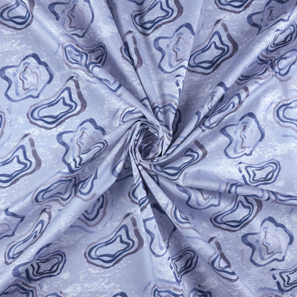 Abstract Organic Contour Printed Satin Fabric