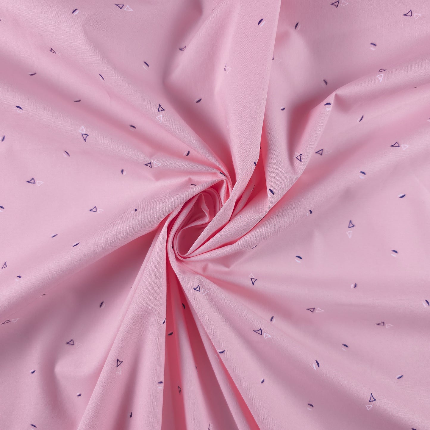 Minimal Geo Dot Printed Satin Fabric