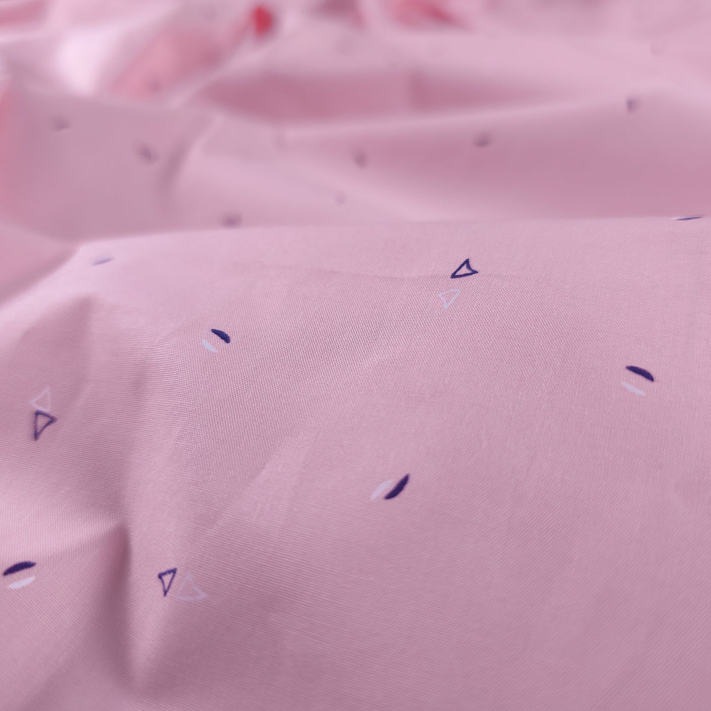 Minimal Geo Dot Printed Satin Fabric