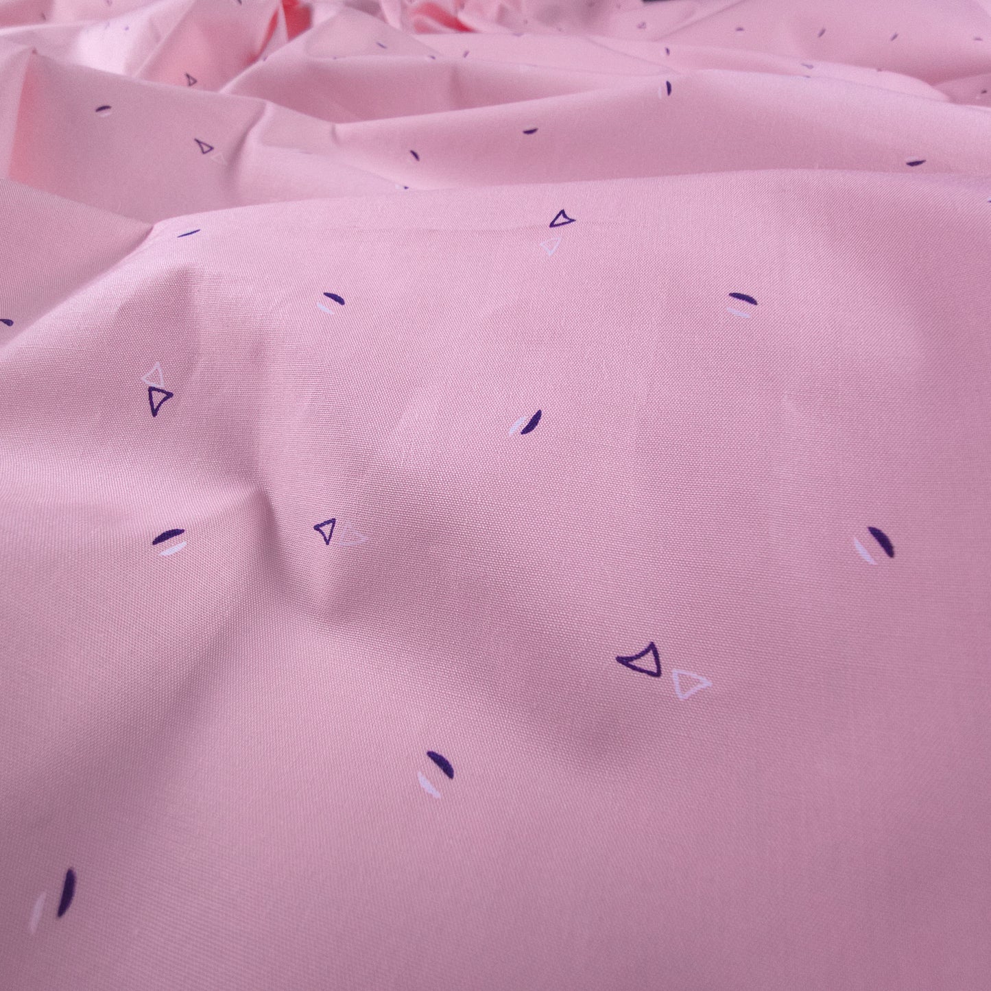 Minimal Geo Dot Printed Satin Fabric