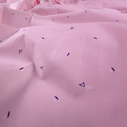 Minimal Geo Dot Printed Satin Fabric