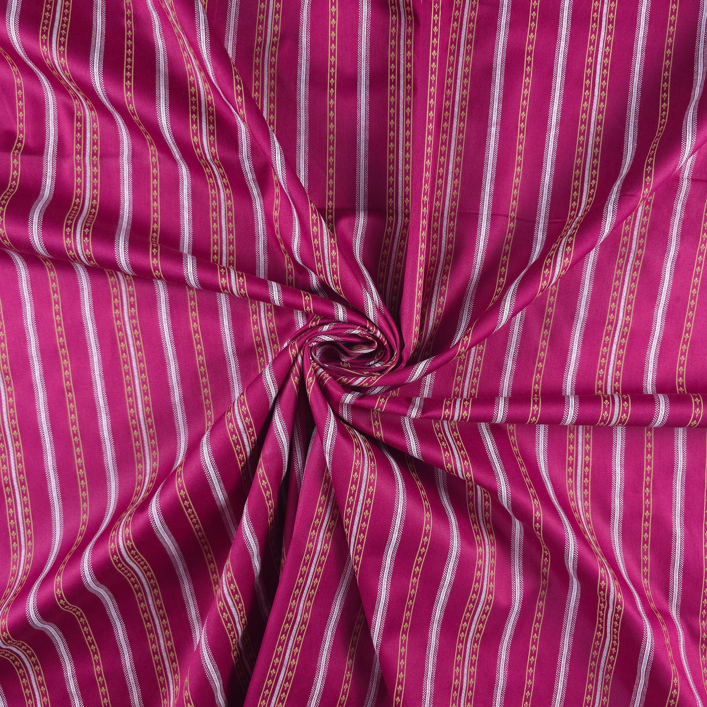 Royal Heritage Stripe Printed Satin Fabric