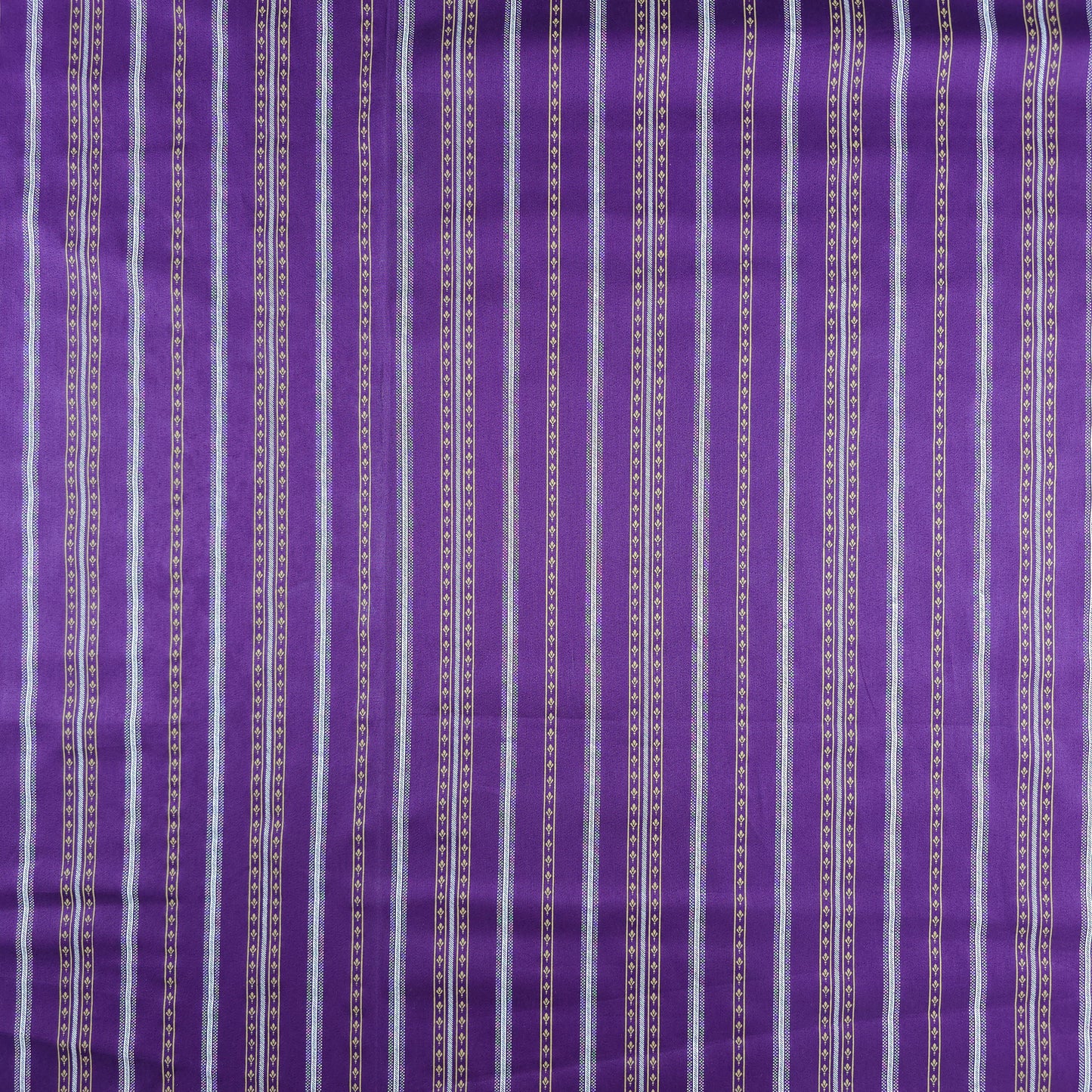 Royal Heritage Stripe Printed Satin Fabric