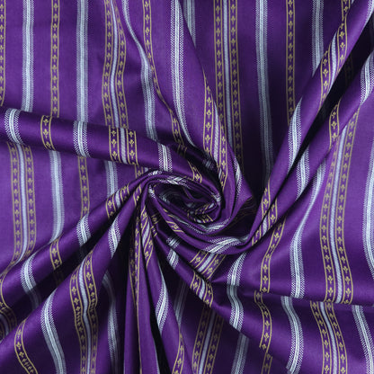 Royal Heritage Stripe Printed Satin Fabric