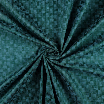 Luxury Textured Grid Printed Satin Fabric