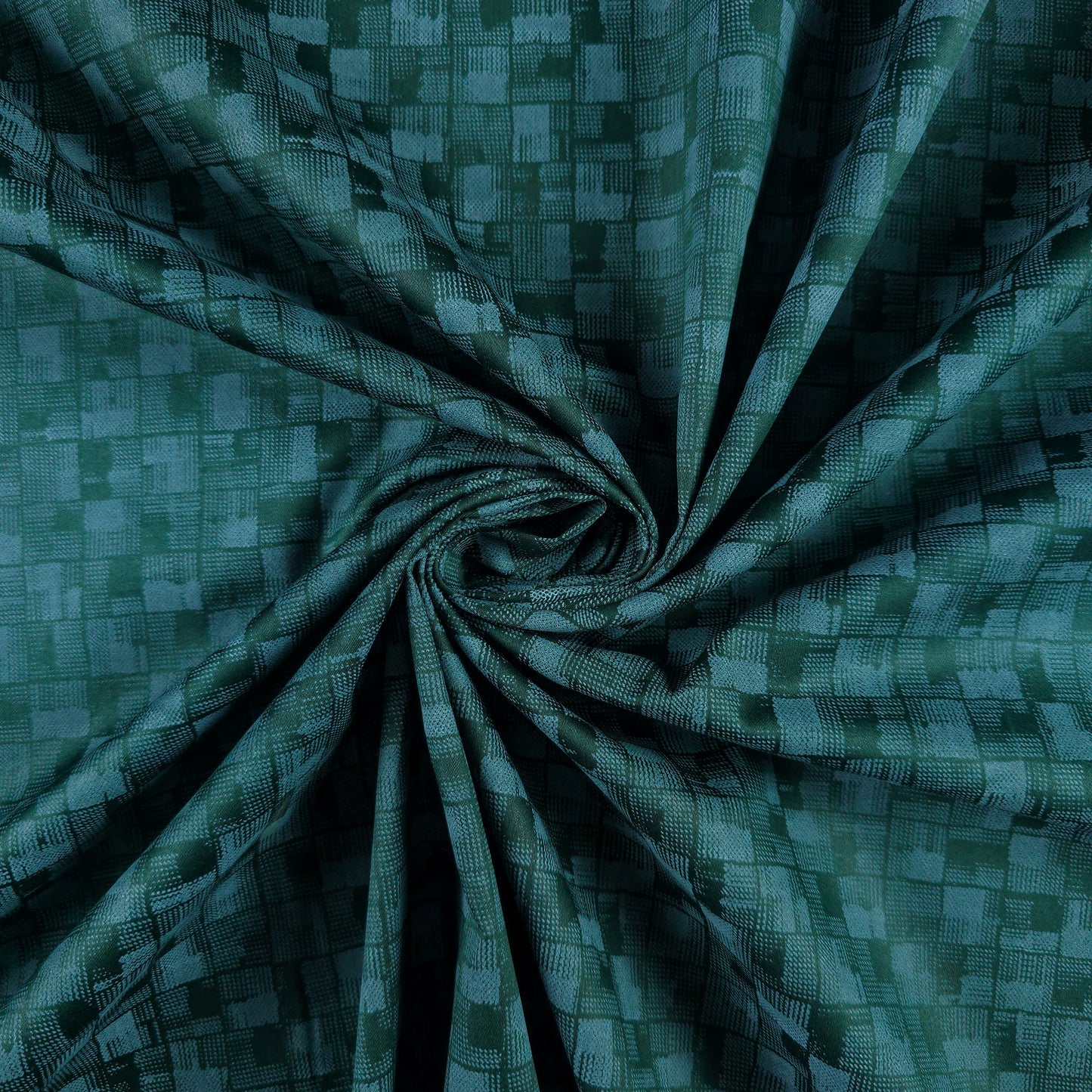 Luxury Textured Grid Printed Satin Fabric
