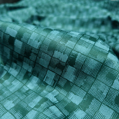 Luxury Textured Grid Printed Satin Fabric
