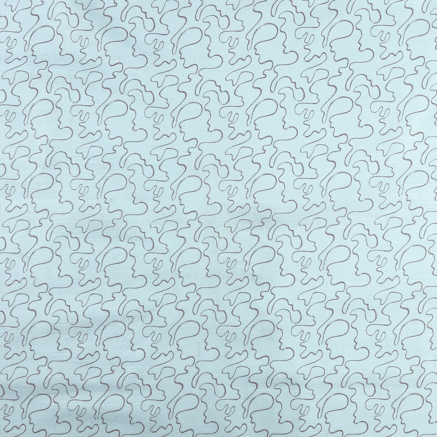 Abstract Flow Line Printed Cotton Slub Fabric