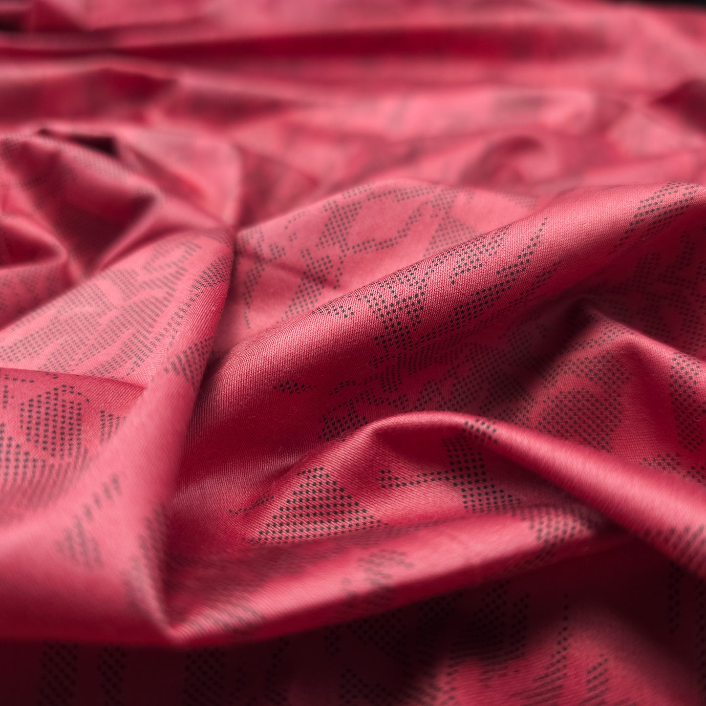 Luxury Shadow Floral Printed Satin Fabric