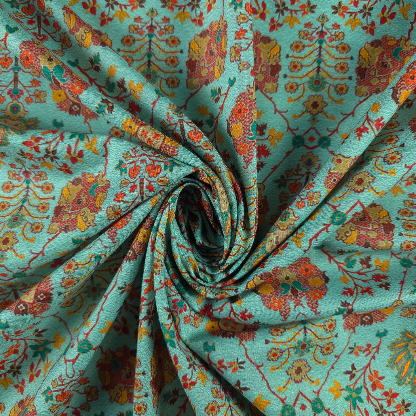 Heritage Floral Jaal PolyCotton Fabric