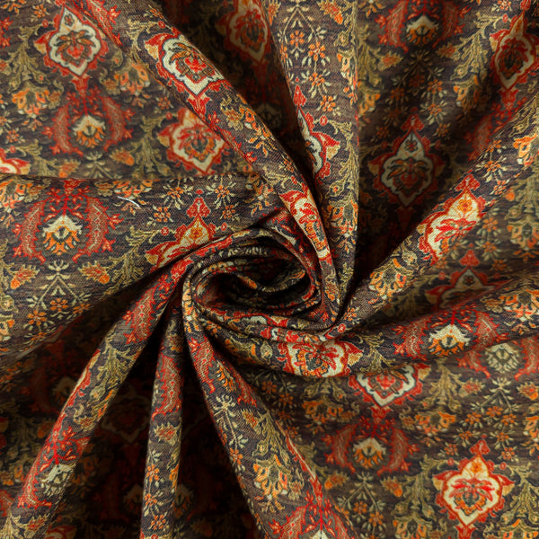 Royal Heritage Floral Jaal Magic Slub Fabric